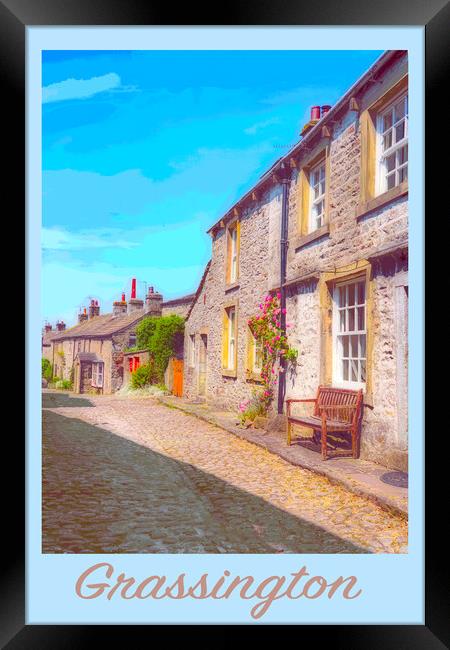 Grassington Travel Poster Framed Print by Zenith Photography