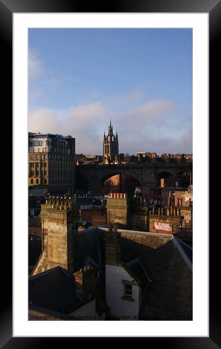 Over The Rooftops Framed Mounted Print by Richard Fairbairn