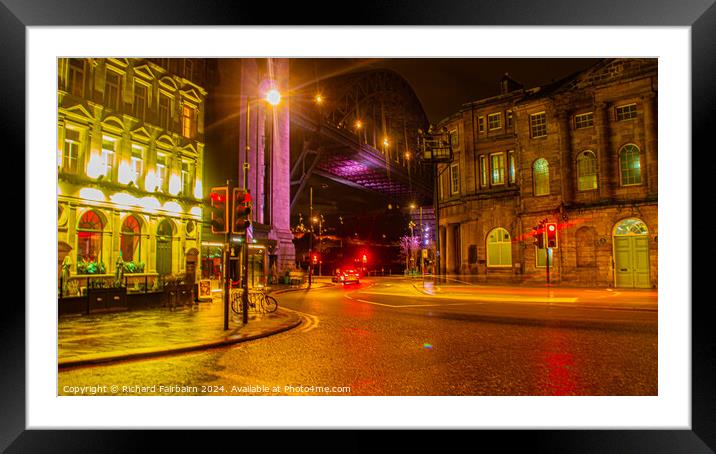 Newcastle Quayside Framed Mounted Print by Richard Fairbairn