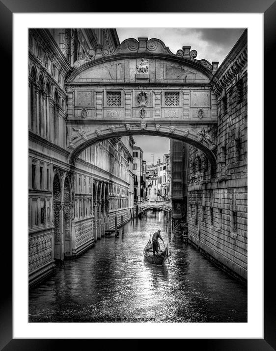 Bridge of Sighs - Between Palace and Prison Framed Mounted Print by Andy Lay