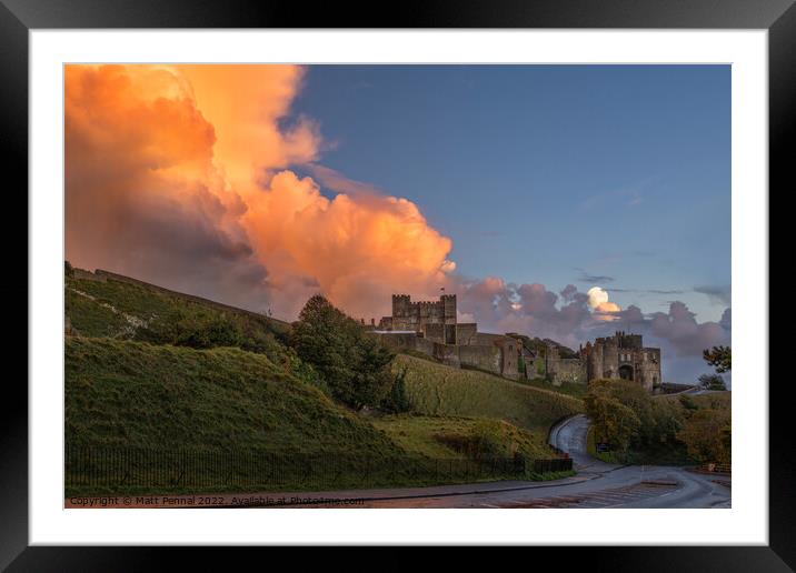 Sky cloud Dover Castle Framed Mounted Print by Matt Pennal