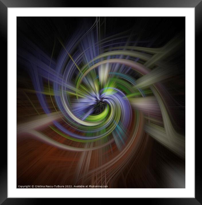 Abstract starburst Framed Mounted Print by Cristina Pascu-Tulbure