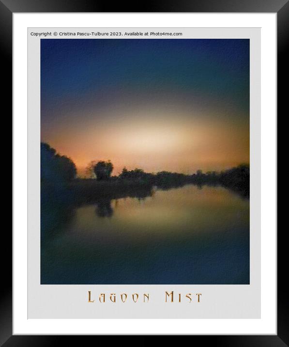 Lagoon Mist Framed Mounted Print by Cristina Pascu-Tulbure