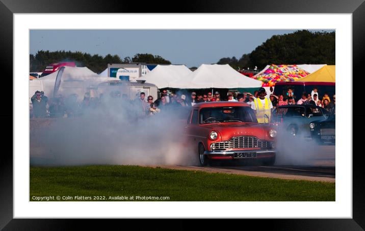Ford Zephyr - Burning Rubber  Framed Mounted Print by Colin Flatters