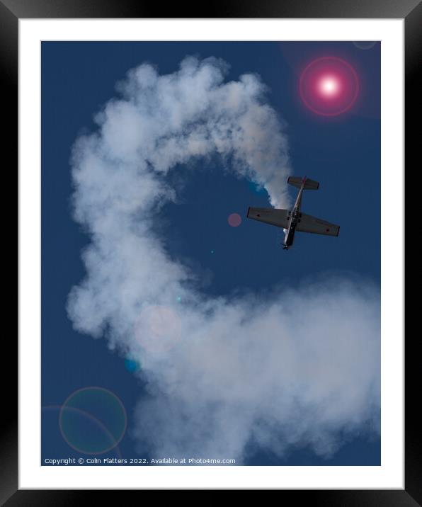 Aerobatics Framed Mounted Print by Colin Flatters