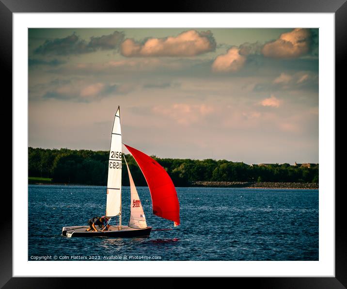 Red sails in the sunset Framed Mounted Print by Colin Flatters