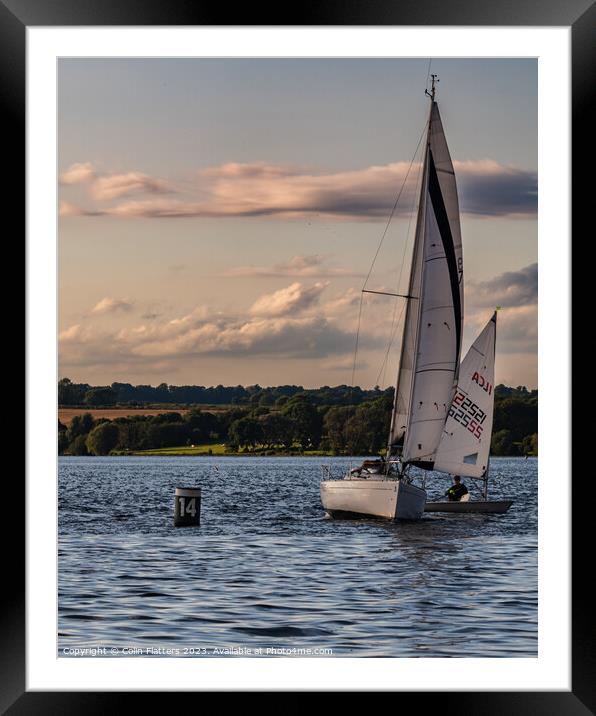 Rounding the marker buoy Framed Mounted Print by Colin Flatters