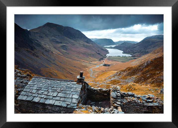 Warnscale Bothy overlooking Buttermere Framed Mounted Print by Alan Wise