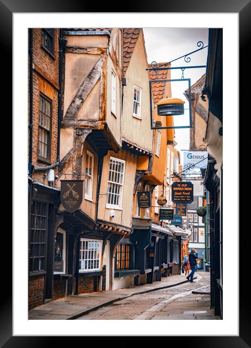 The Shambles street, York Framed Mounted Print by Alan Wise