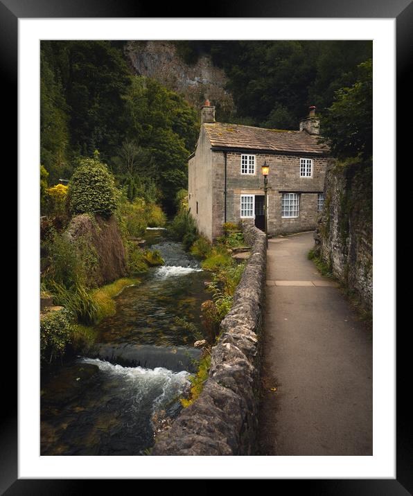 Castleton Cottage, Peak District, Derbyshire Framed Mounted Print by Alan Wise