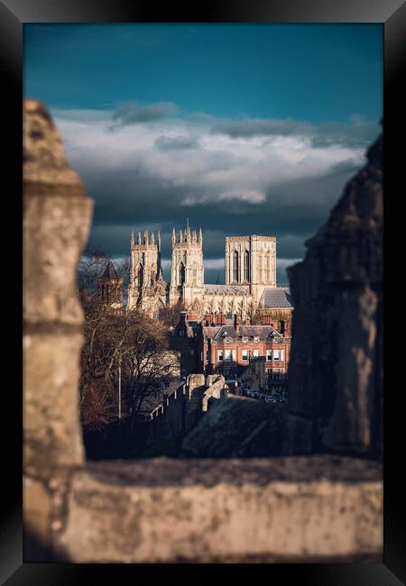 York Minster from the Bar Walls Framed Print by Alan Wise