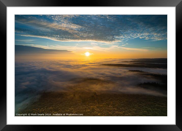 Rolling Fog sunrise Framed Mounted Print by Mark Searle