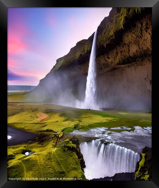 Seljalandsfoss Iceland Waterfalls Framed Print by Dina Rolle