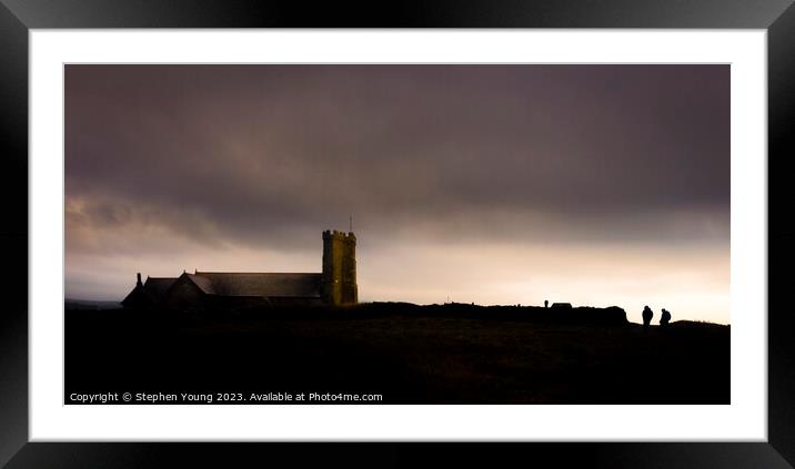 Parish Church of Saint Materiana at Tintagel Framed Mounted Print by Stephen Young