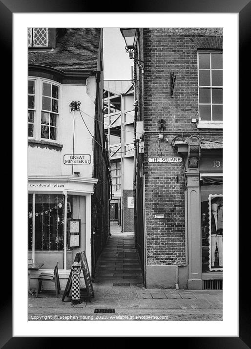 Winchester Street on 35mm Film 2023. Framed Mounted Print by Stephen Young