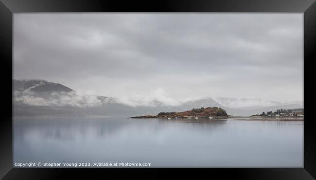 Lochcarron, Highlands of Scotland Framed Print by Stephen Young