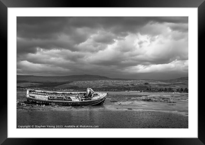 Old Boat on Loch Eil, Fort William, Scotland Framed Mounted Print by Stephen Young