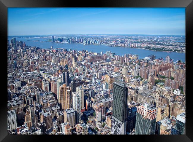 The Iconic NYC Skyline on a Clear Day Framed Print by Stephen Young