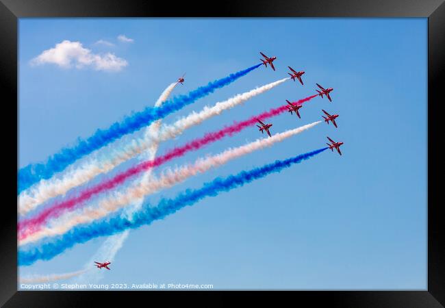 Royal Air Force Display Team The Red Arrows Framed Print by Stephen Young