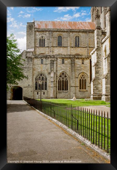 Winchester Cathedral Architecture Framed Print by Stephen Young