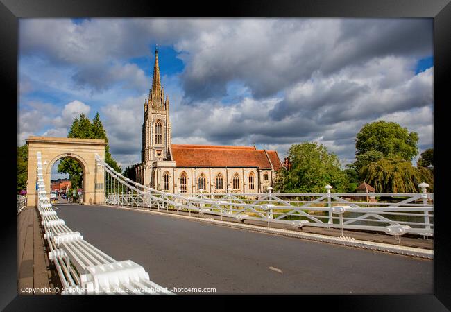 All Saints Church from Marlow Bridge England Framed Print by Stephen Young
