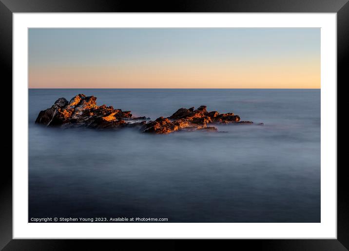 Harmony at Dawn - Seascape Framed Mounted Print by Stephen Young