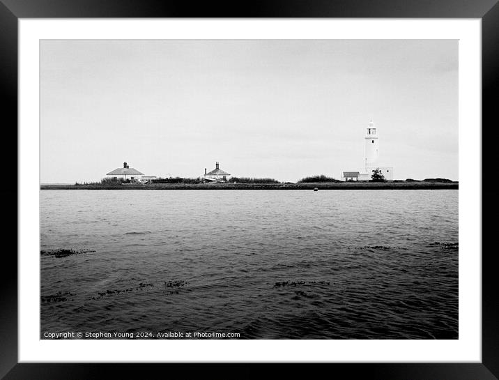 Echoes of the Past: Black & White Portrait of Hurst Spit Framed Mounted Print by Stephen Young