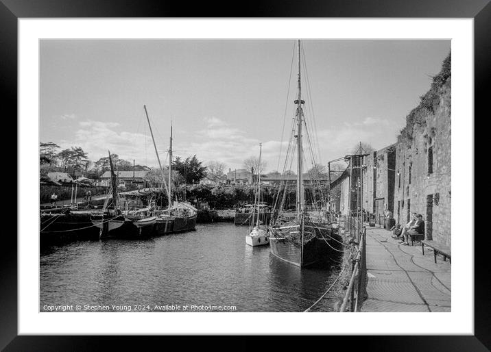 Charlestown, Cornwall, UK Framed Mounted Print by Stephen Young