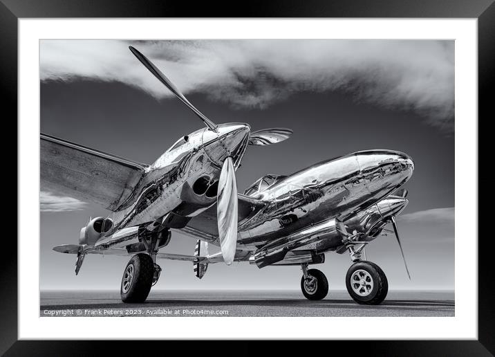 the P38 lightning Framed Mounted Print by Frank Peters