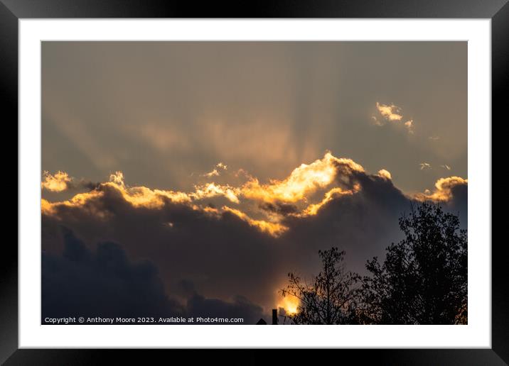 Clouds at Sunset Framed Mounted Print by Anthony Moore