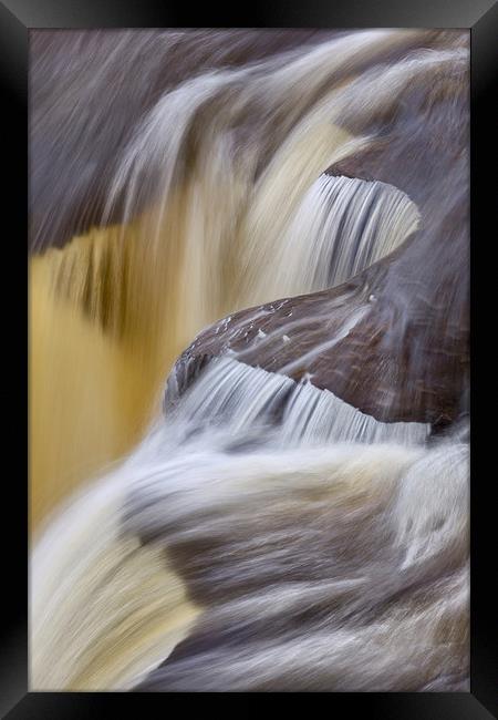 Michigan Waterfall Detail Framed Print by David Roossien