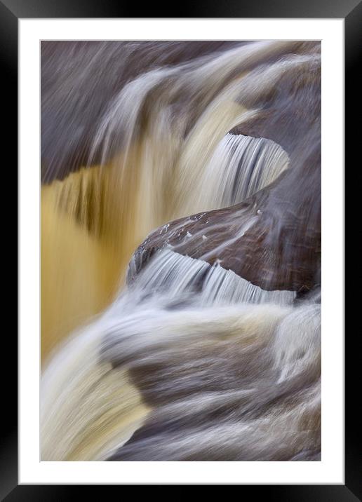 Michigan Waterfall Detail Framed Mounted Print by David Roossien