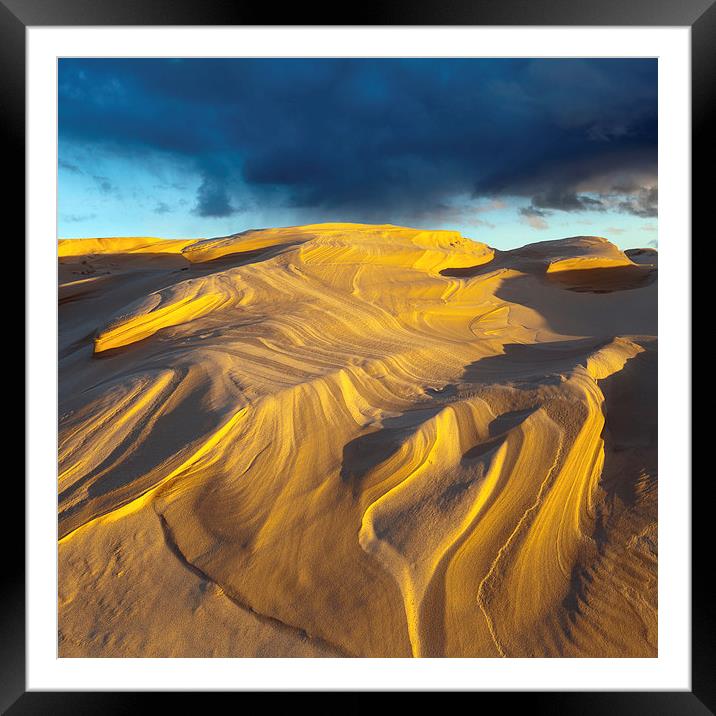 Dune And Squall, Lake Michigan Framed Mounted Print by David Roossien