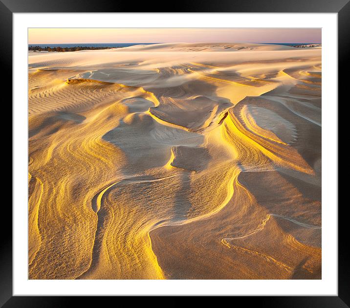 Eroded Lake Michigan Dune Framed Mounted Print by David Roossien