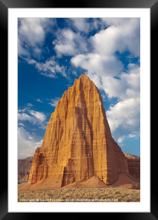 Temple of the Sun, Cathedral Valley Framed Mounted Print by David Roossien
