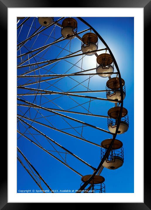 Norway Bergen Ferris wheel amusement Fair ground ride  Framed Mounted Print by Spotmatik 