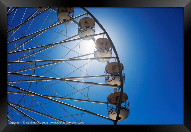 Norway Bergen Ferris wheel amusement Fair ground ride  Framed Print by Spotmatik 