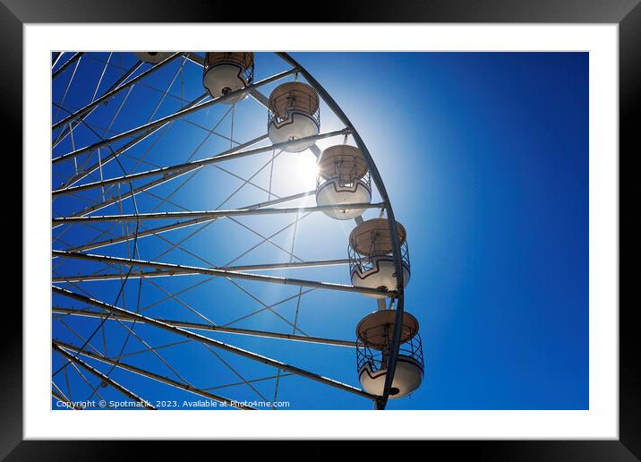 Norway Bergen Ferris wheel amusement Fair ground ride  Framed Mounted Print by Spotmatik 