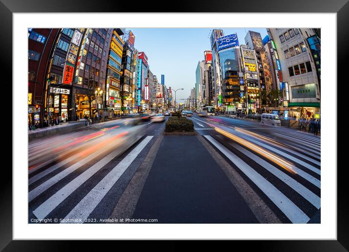 Tokyo Japan Ginza Shibuya district people pedestri Framed Mounted Print by Spotmatik 