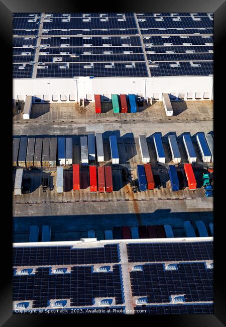 Los Angeles Global container solar power facility Western USA Framed Print by Spotmatik 