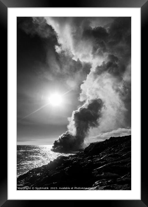 Big Island Hawaii molten magma from Kilauea volcano  Framed Mounted Print by Spotmatik 