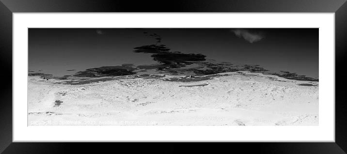 Aerial Panoramic abstract art graphic image Tailing ponds  Framed Mounted Print by Spotmatik 