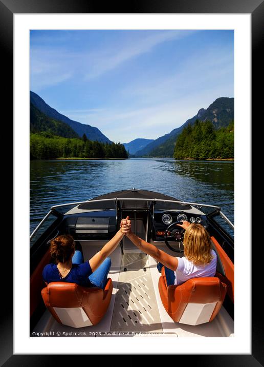 Ambitious girls celebrating their freedom outdoor Canada Framed Mounted Print by Spotmatik 