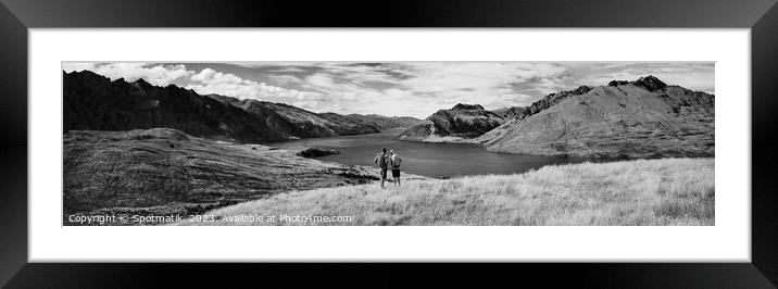 Panoramic Landscape view The Remarkables National Park Framed Mounted Print by Spotmatik 