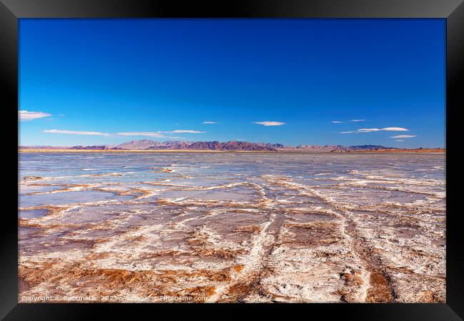 Salton Sea dried up salt lake California America Framed Print by Spotmatik 