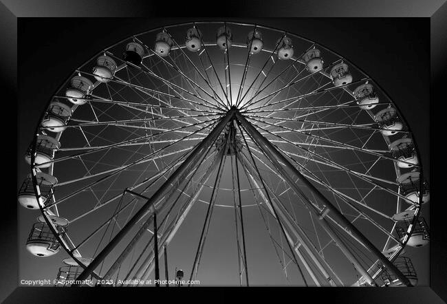 Norway Bergen Ferris wheel amusement Fair ground ride  Framed Print by Spotmatik 