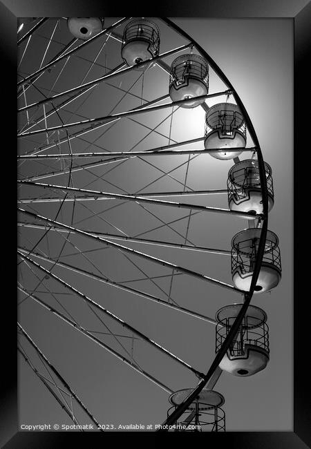 Norway Bergen Ferris wheel amusement Fair ground ride  Framed Print by Spotmatik 