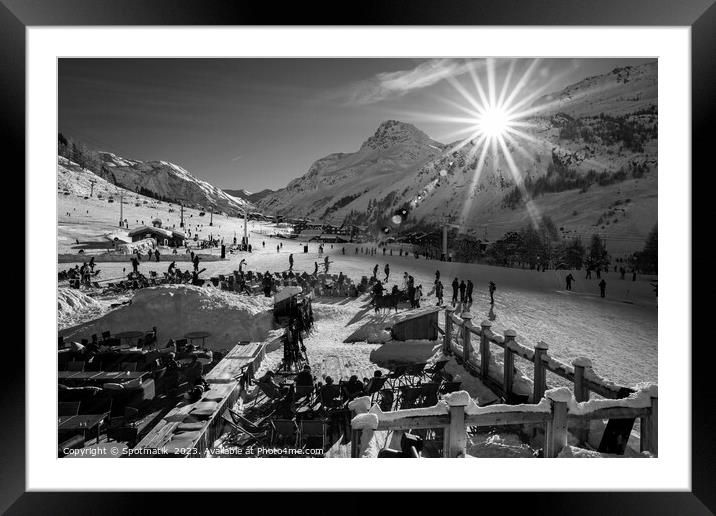 Ski resort France Alps sport recreation outdoors travel Framed Mounted Print by Spotmatik 