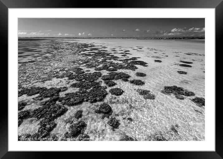 Aerial of Bora Bora tropical Island French Polynesia  Framed Mounted Print by Spotmatik 