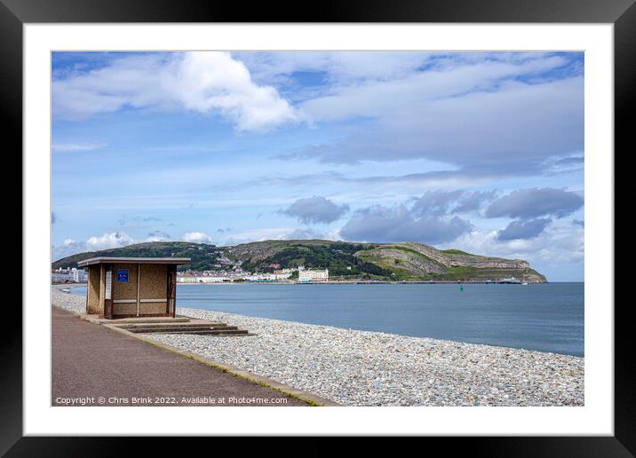 Llandudno sea front with pier in Wales UK Framed Mounted Print by Chris Brink
